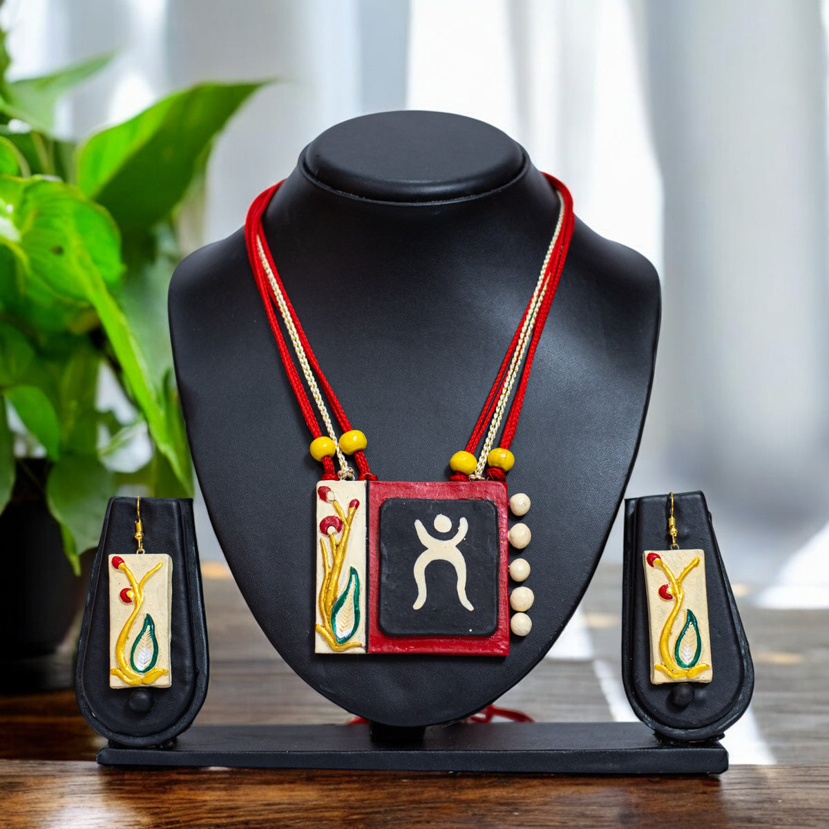 Handcrafted Terracotta Jewellery Set for Women | Indian Traditional Clay Necklace & Earrings | Ethnic Fashion Jewellery | TRN160