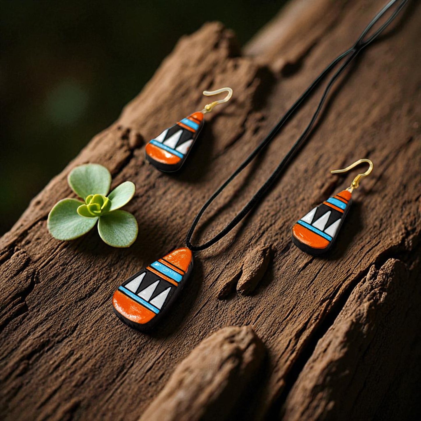 Handmade Terracotta Jewelry Set for Women TRN167