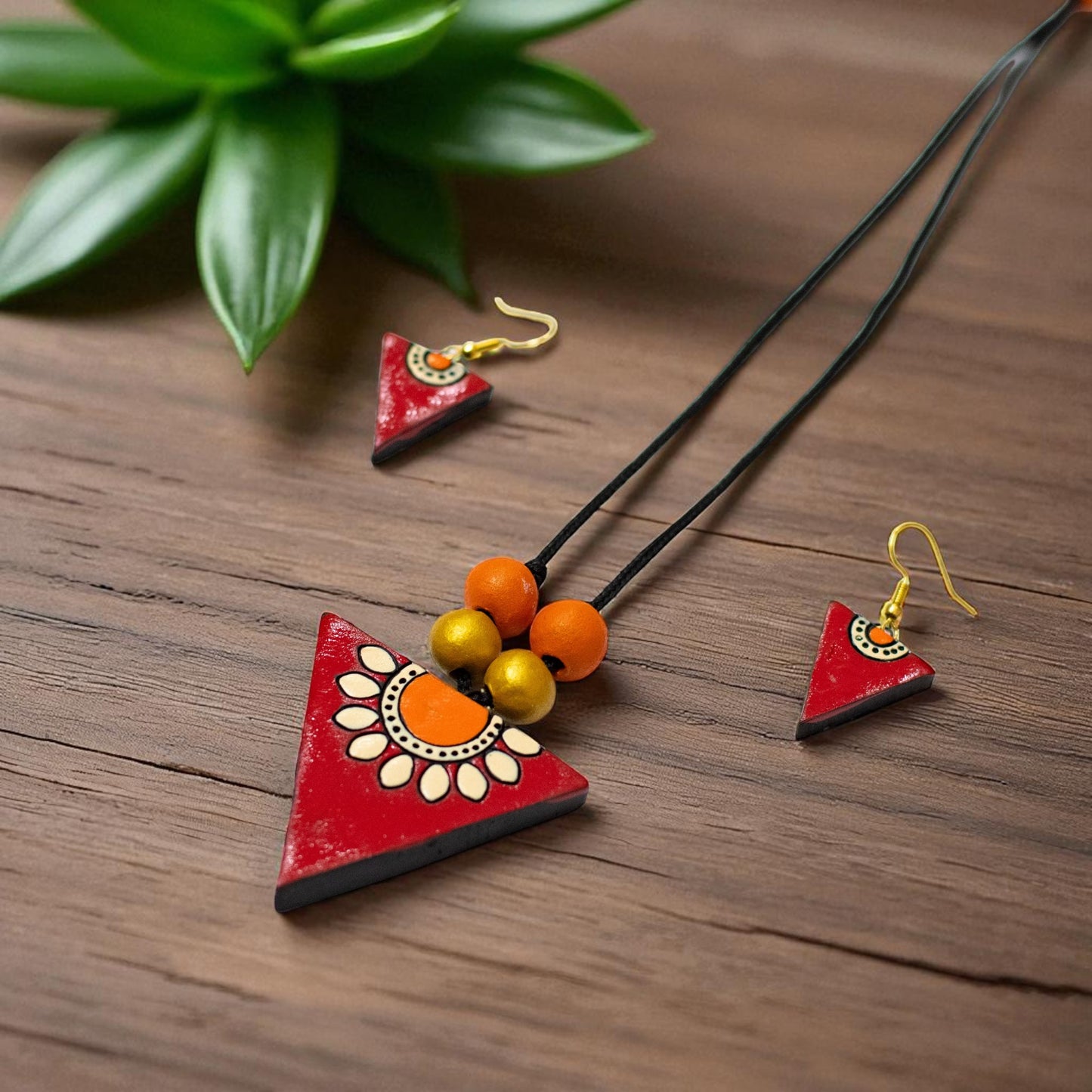 Handmade Terracotta Jewelry Set for Women TRN170