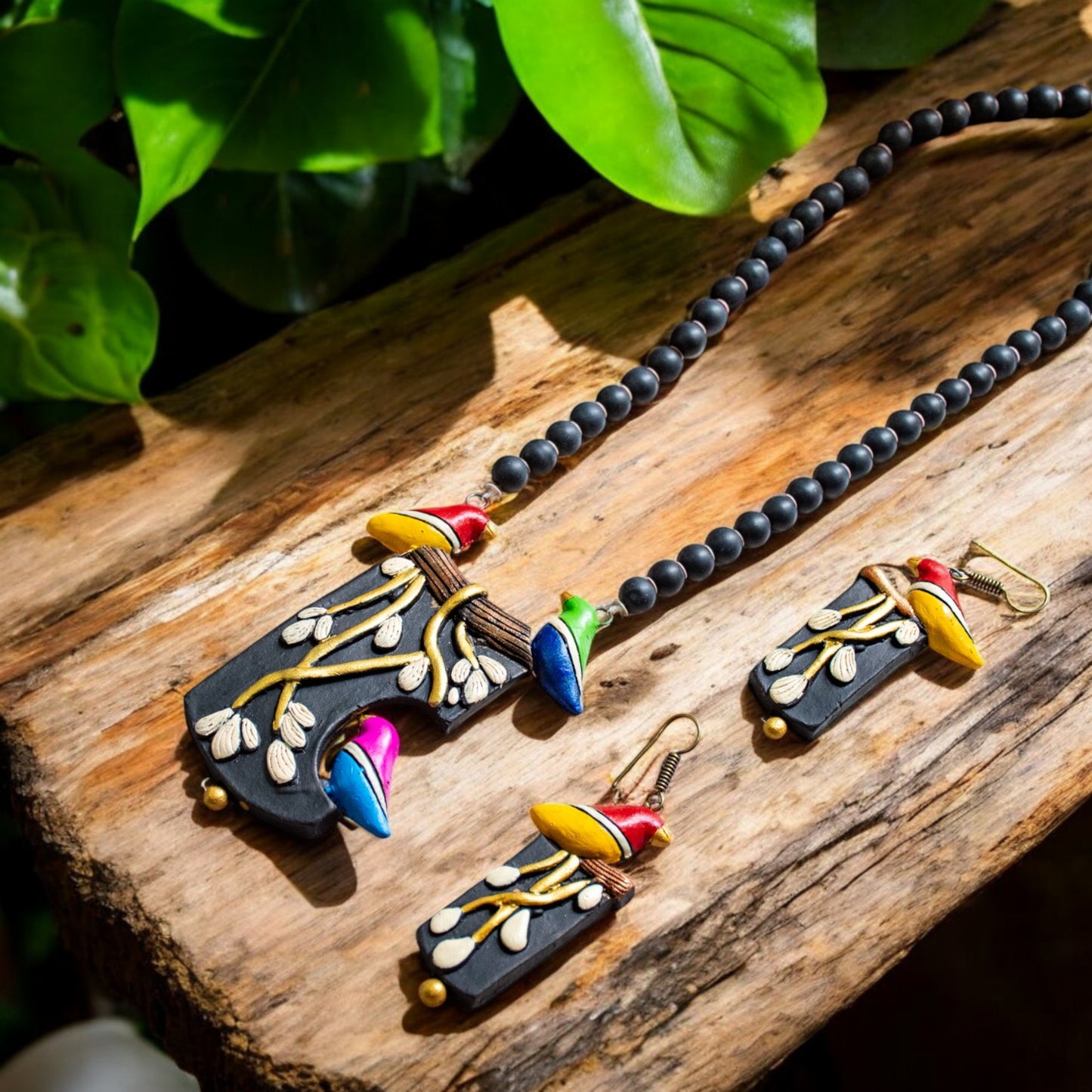 Handmade Terracotta Jewelry Set TRN143