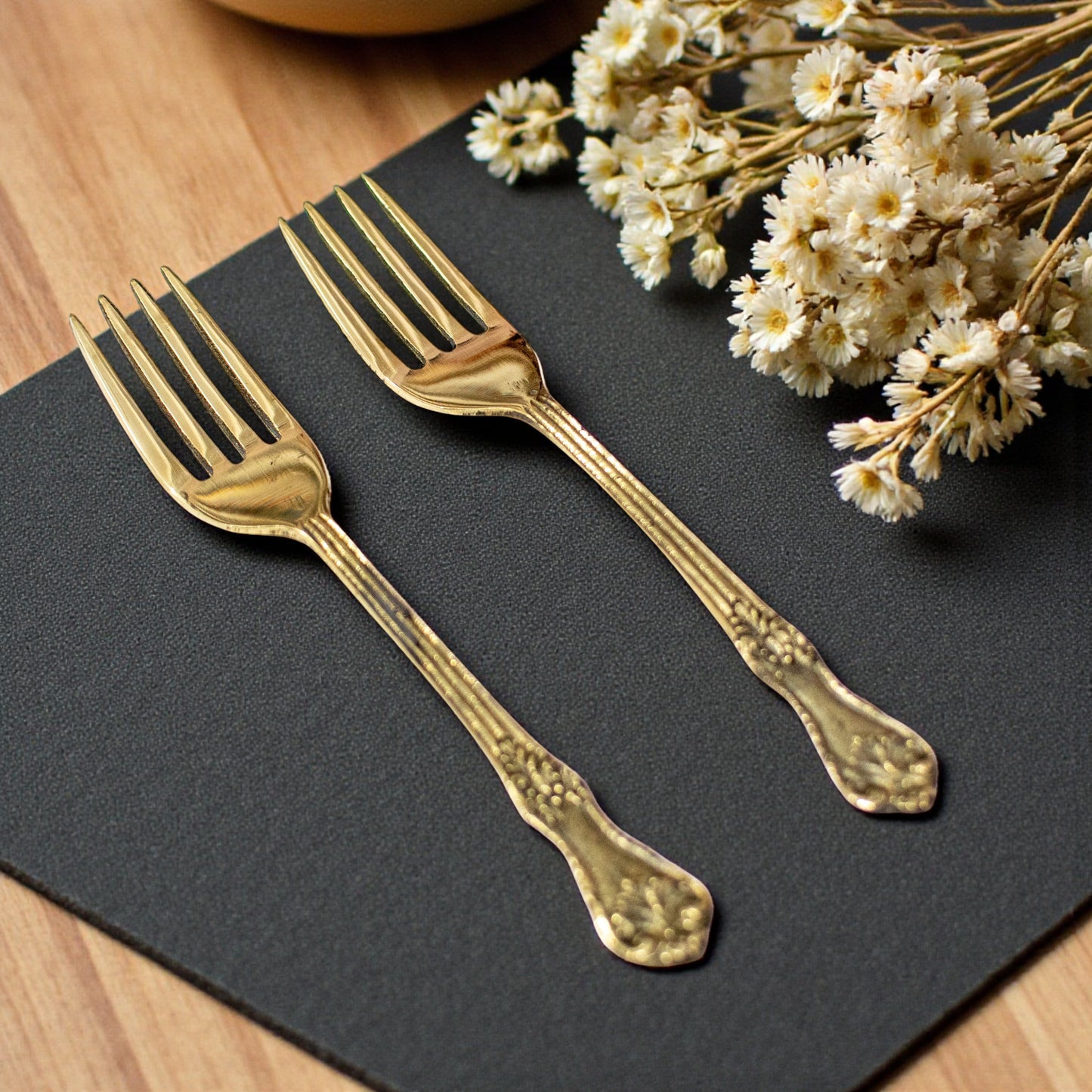 Brass Fork Tableware (Set of two) 7 inch DINSPN002