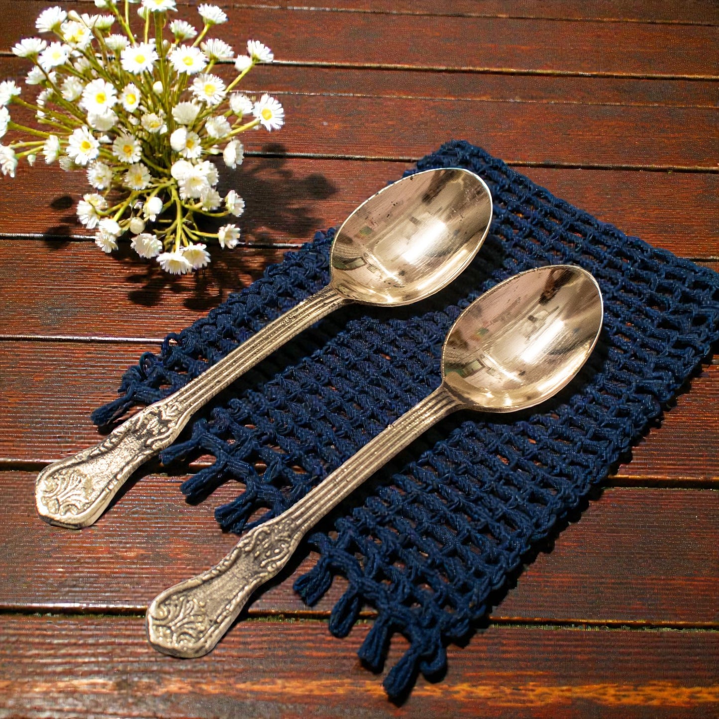 Brass Desert Spoon (Set of two) 7 inch DINSPN001D