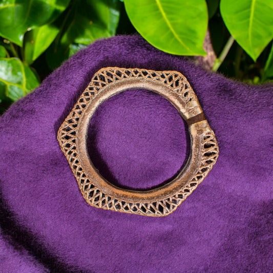 Dhokra Art Brass Metal Craft Bangle. (Free Size) (DKRB0022)