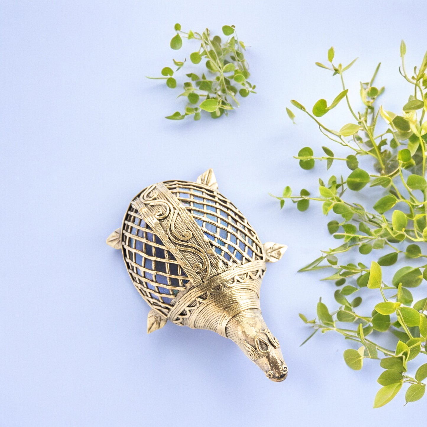 Dokra Art Brass Metal Medium Size Turtle Vastu Showpiece || D22