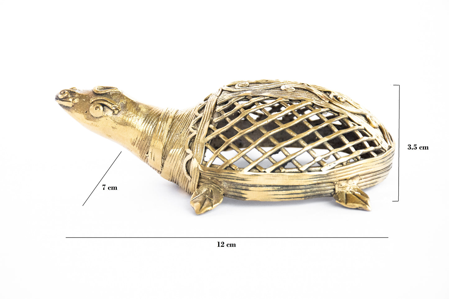 Dokra Art Brass Metal Medium Size Turtle Vastu Showpiece || D22