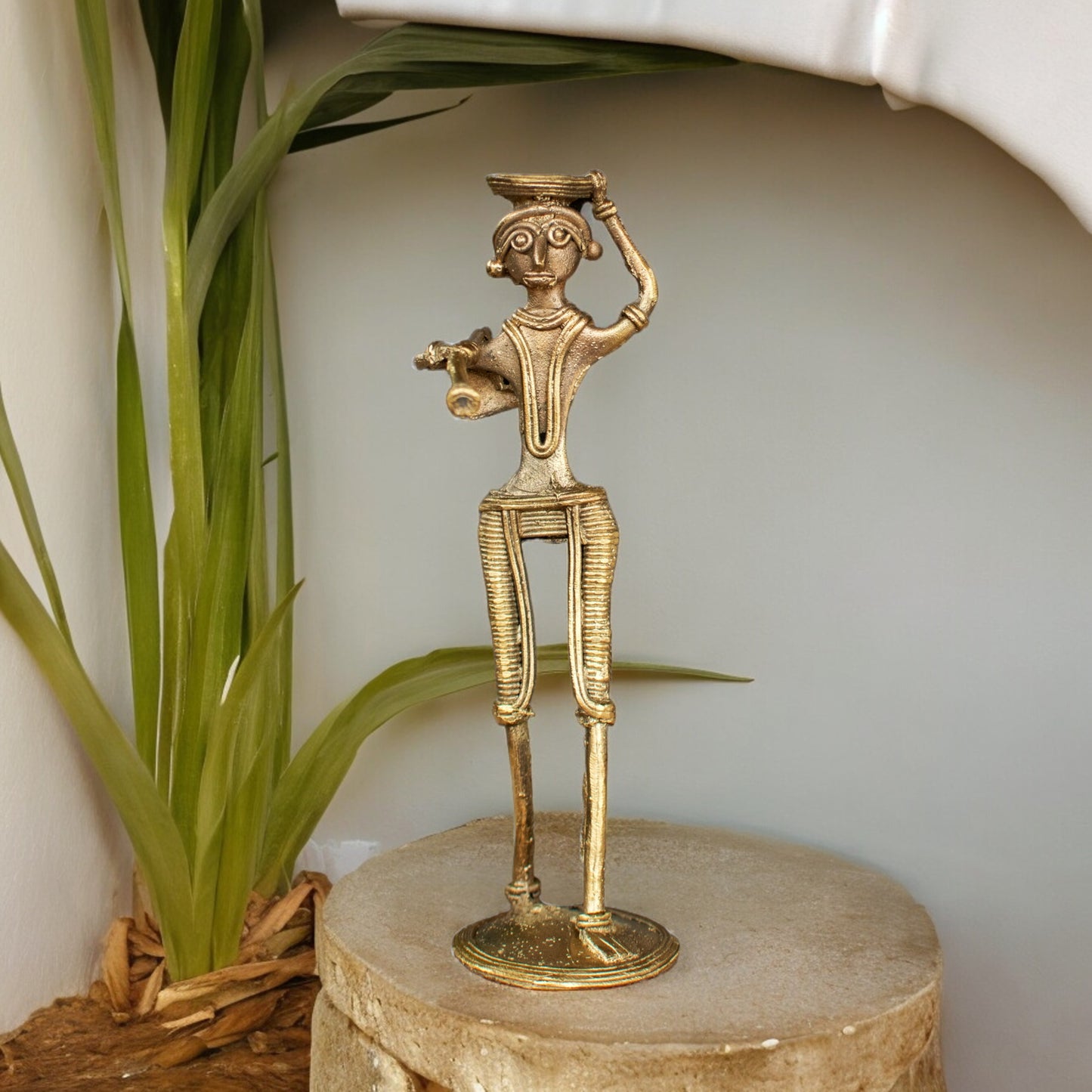 Dhokra Art Brass Metal Farmer for Home Decor I Desk Decor || D88