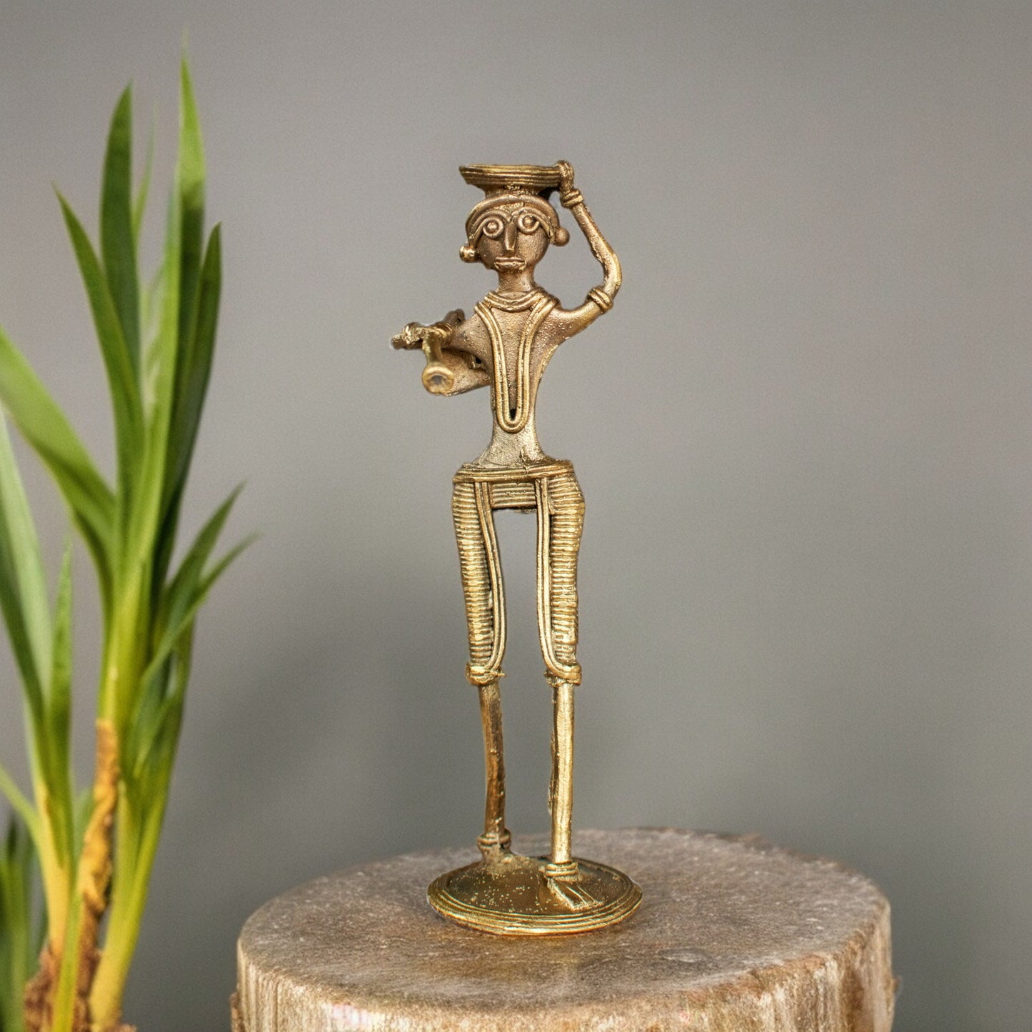 Dhokra Art Brass Metal Farmer for Home Decor I Desk Decor || D88