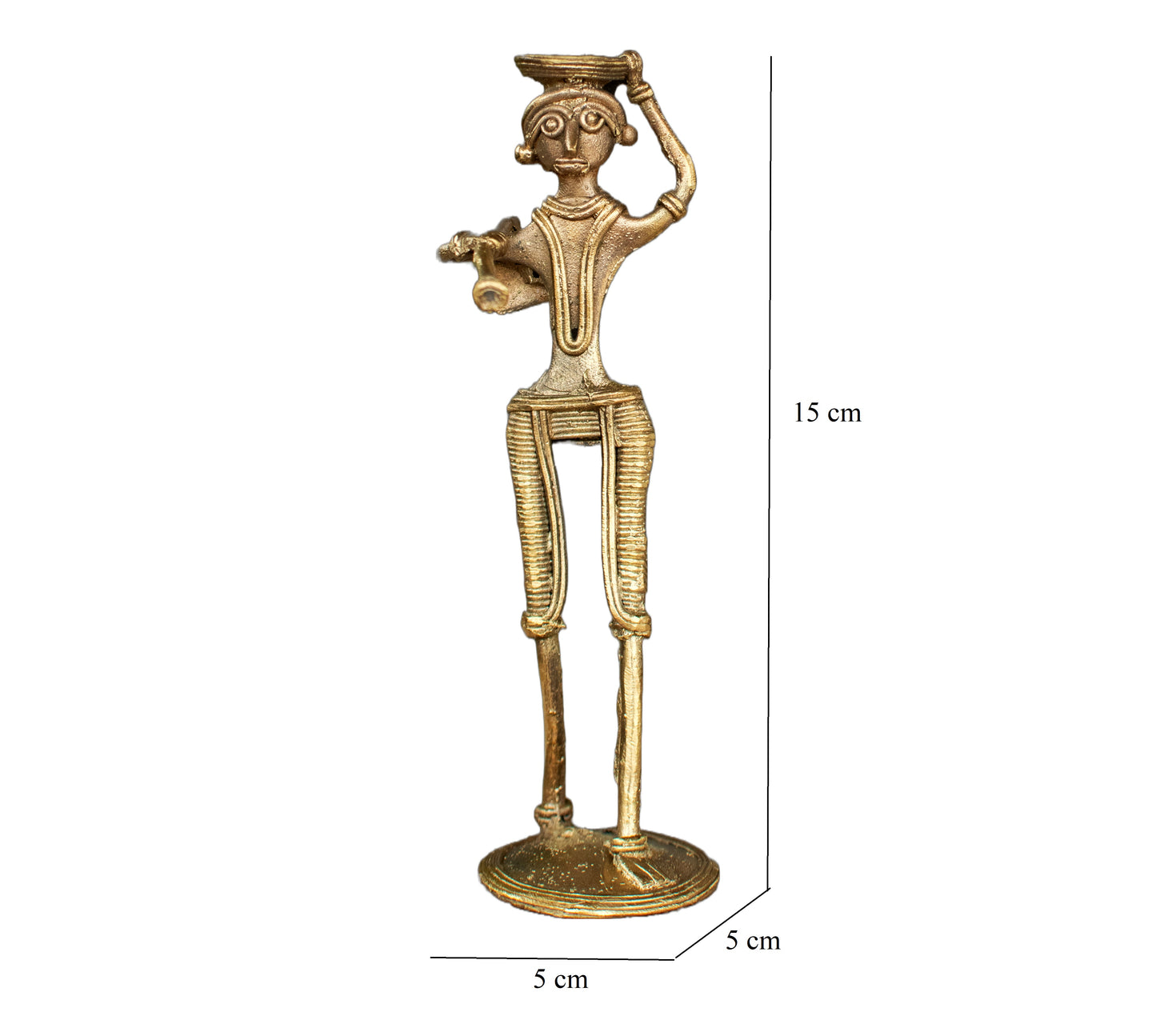 Dhokra Art Brass Metal Farmer for Home Decor I Desk Decor || D88