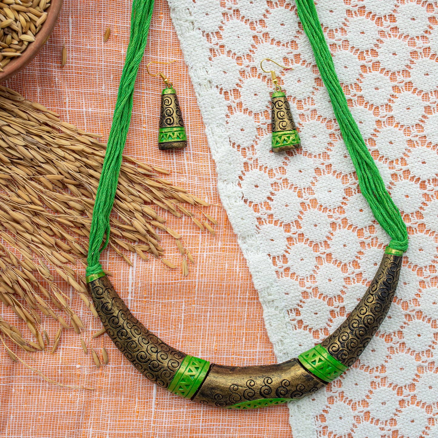 Handmade Terracotta Jewelry Set TR103