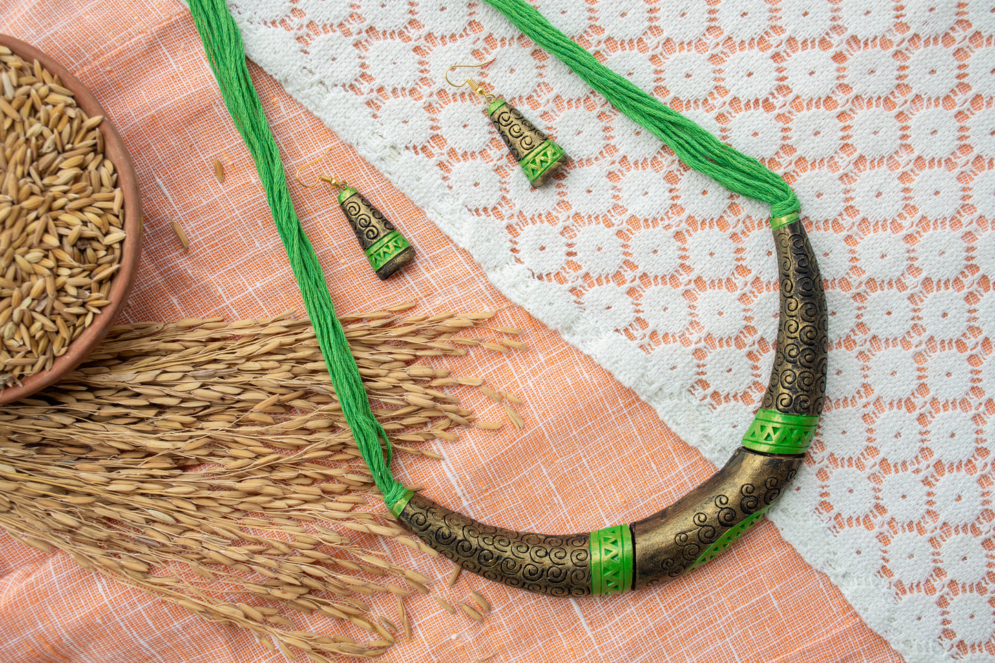 Handmade Terracotta Jewelry Set TR103