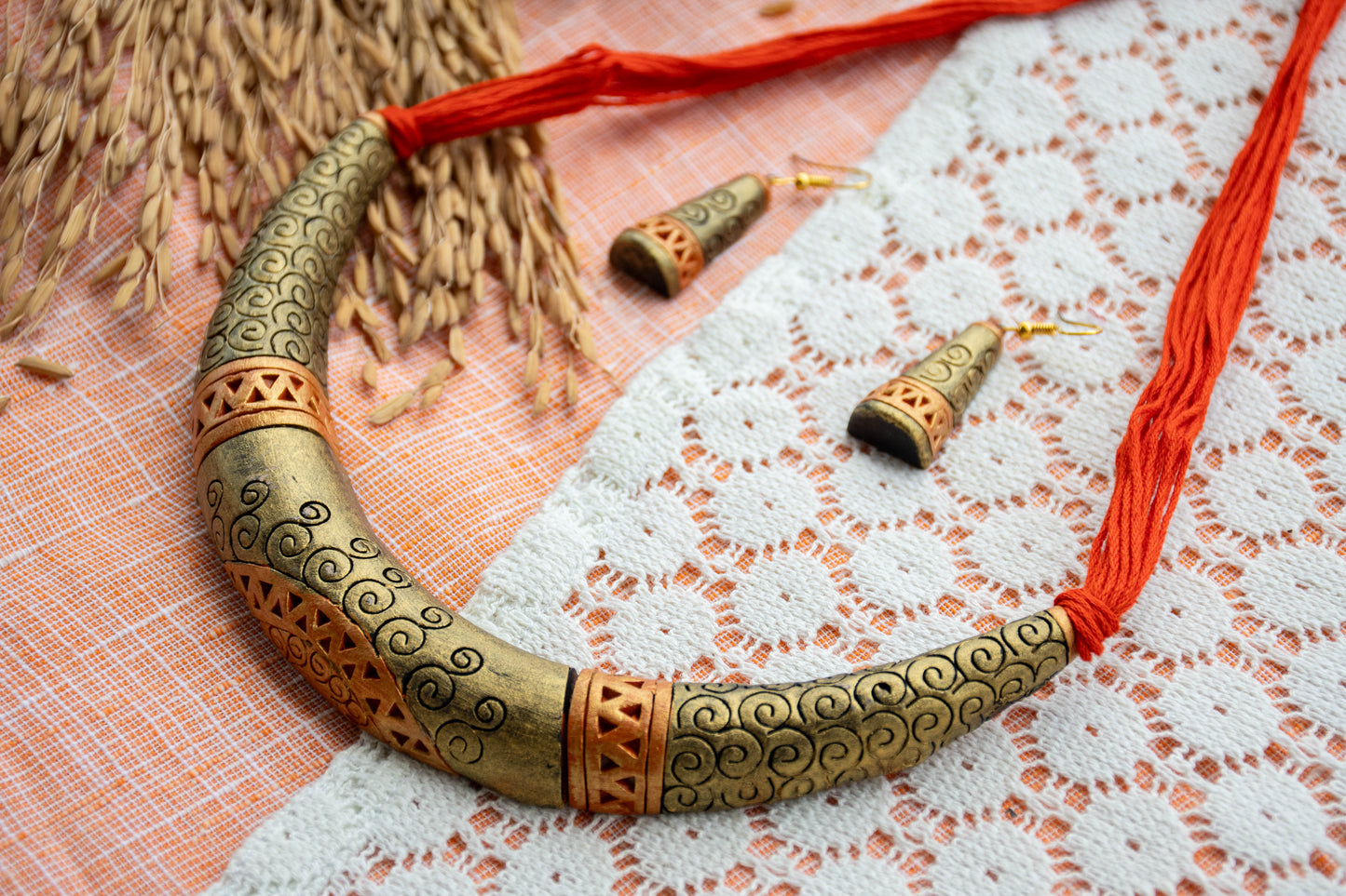 Handmade Terracotta Jewelry Set TR103