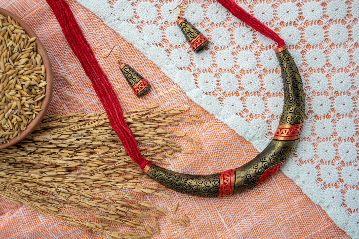 Handmade Terracotta Jewelry Set TR103