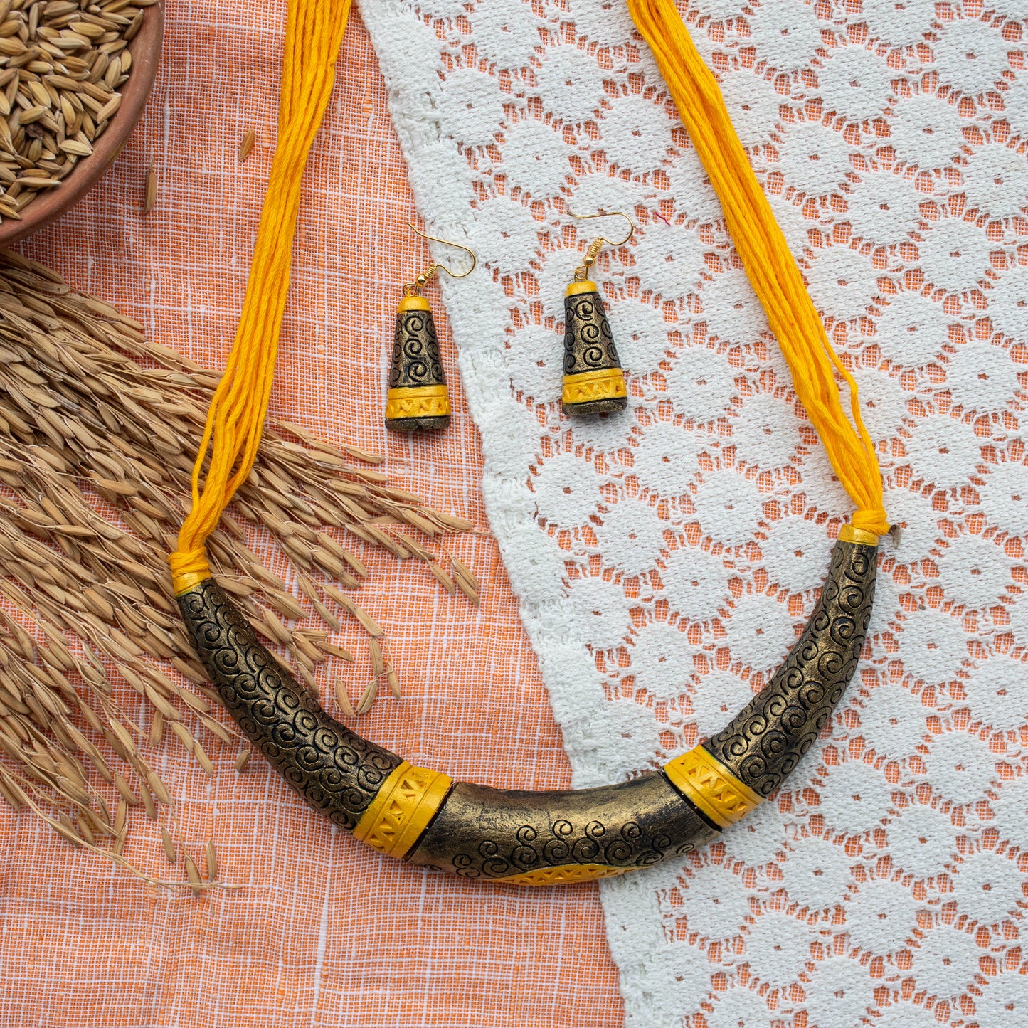 Handmade Terracotta Jewelry Set TR103