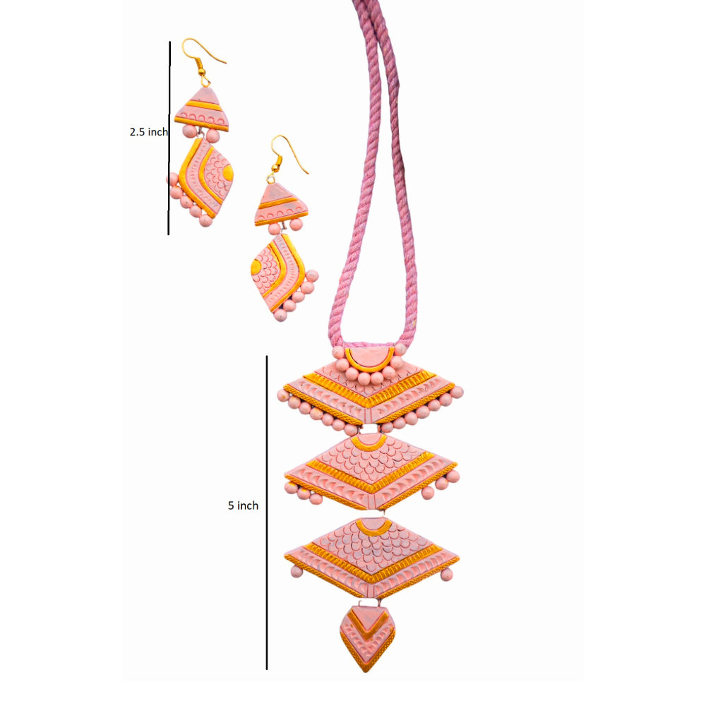 Handmade Terracotta Jewelry Set for Woman TRN125