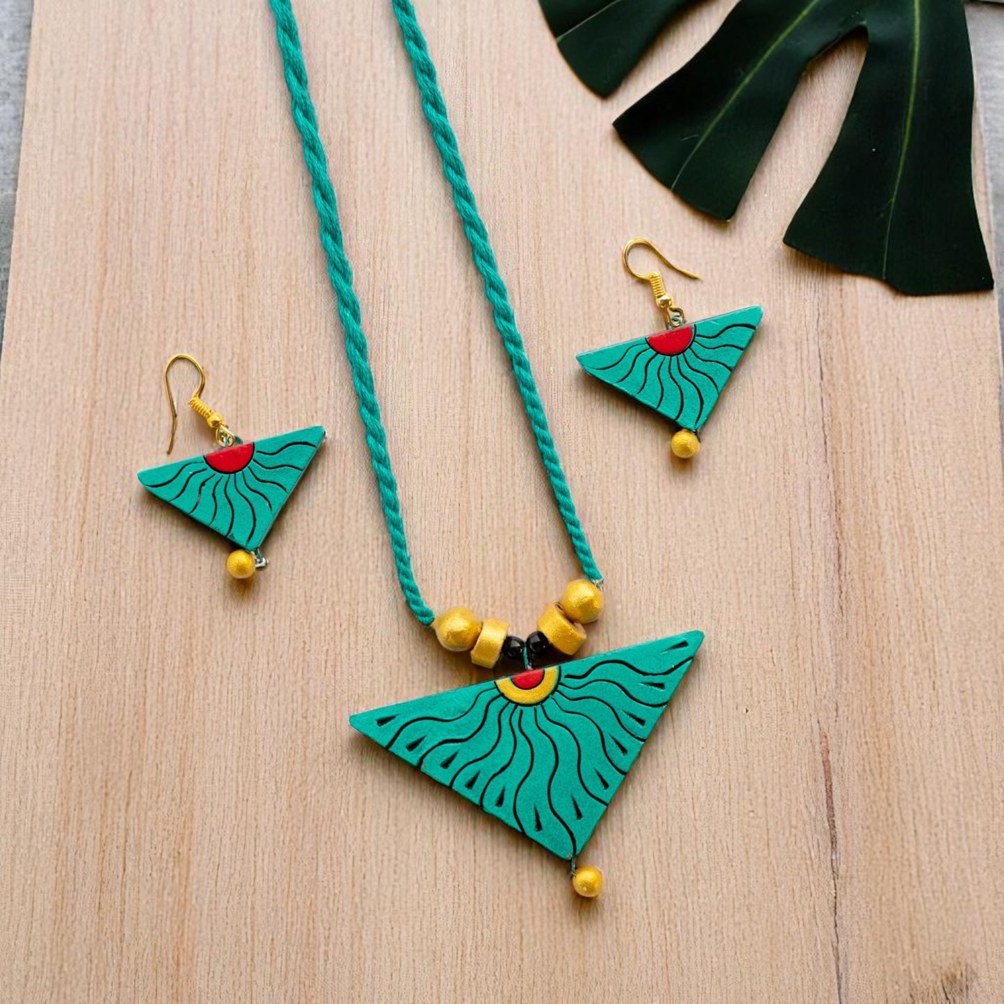Handmade Terracotta Jewelry Set TRN132