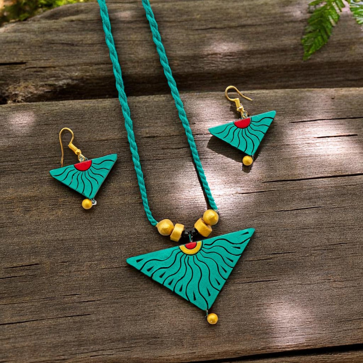 Handmade Terracotta Jewelry Set TRN132