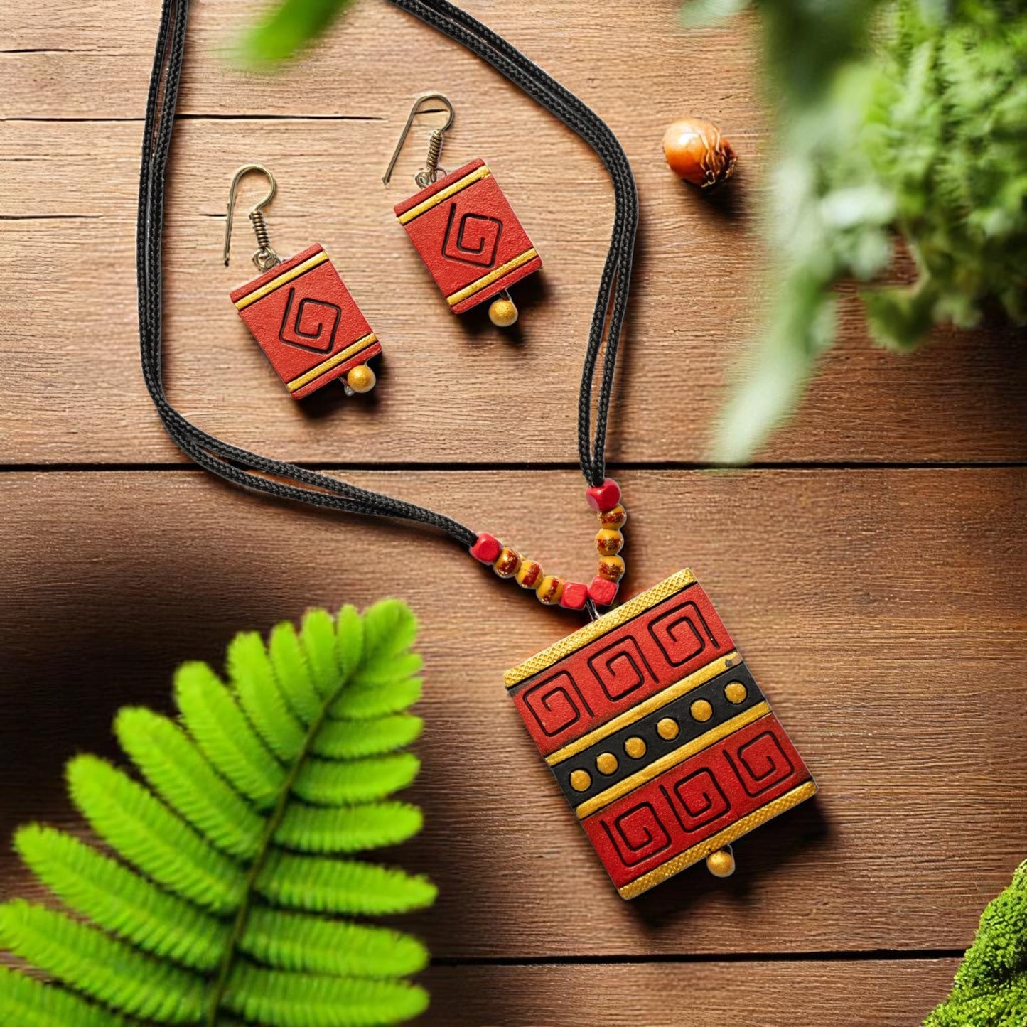 Handmade Terracotta Jewelry Set for Women TRN144