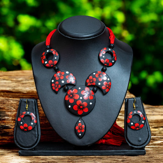 Handmade Terracotta Jewelry Set for Women TRN145