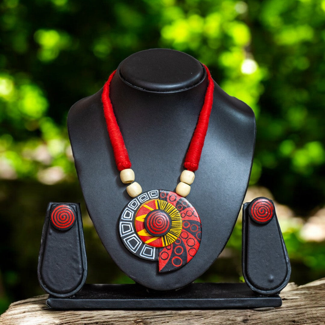 Handmade Terracotta Jewelry Set TR150