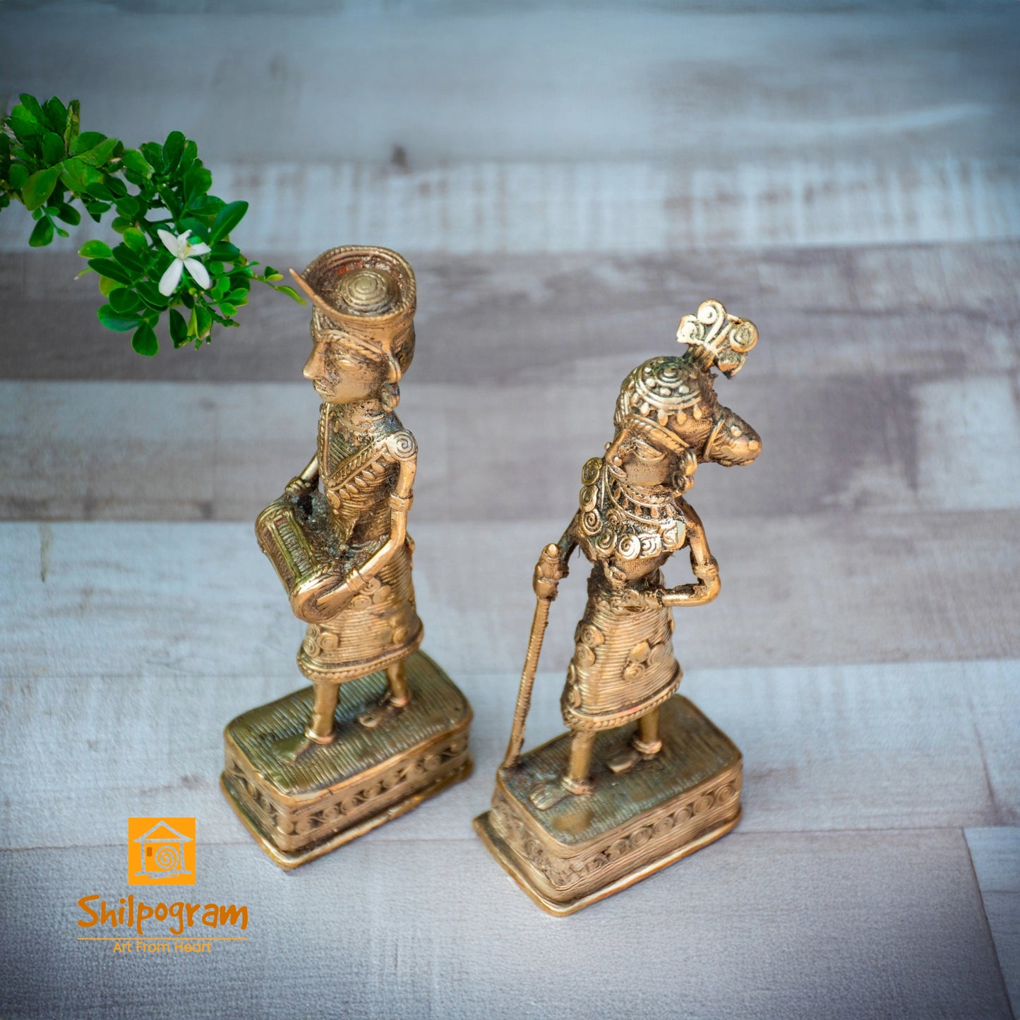 Chhattisgarh Bastar Dhokra Art Brass Metal Maria Tribal Couple Decorative Showpiece || D0102