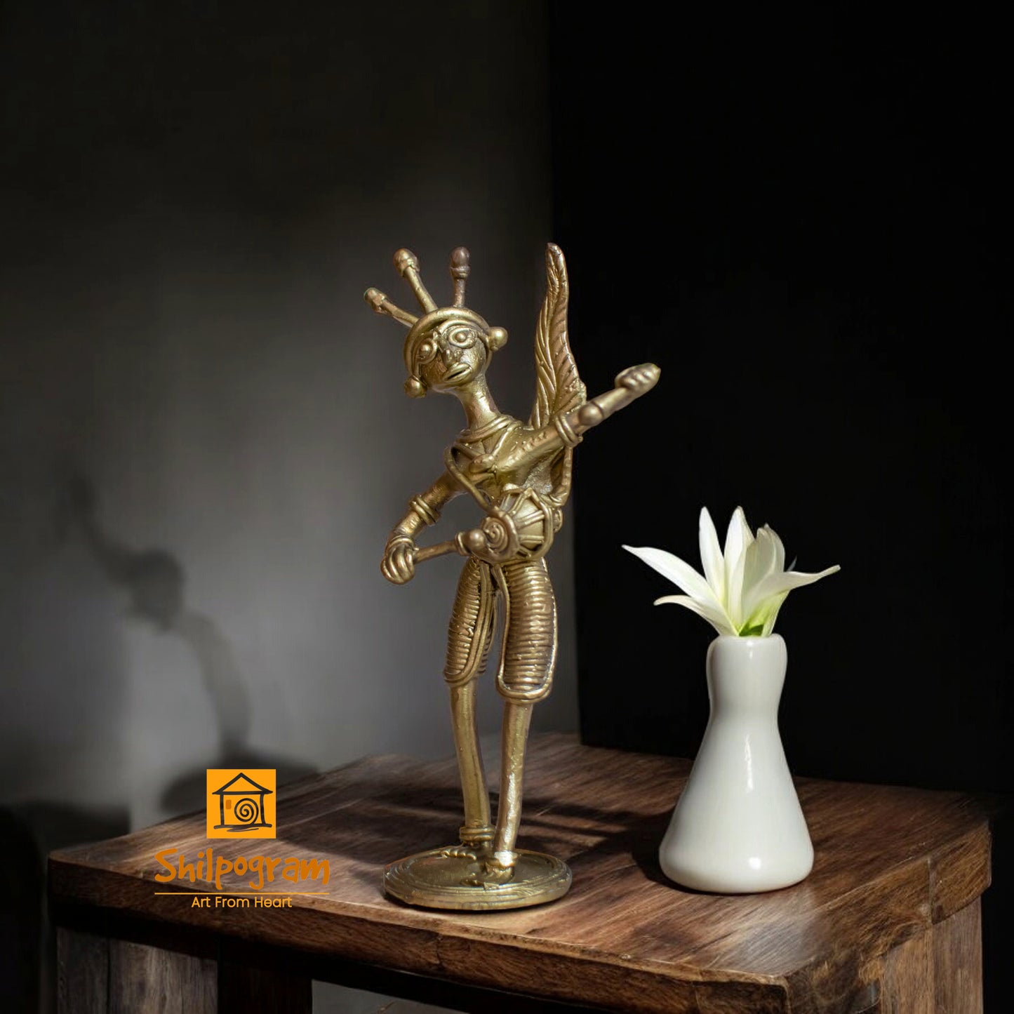 Dhokra Art Brass Metal Dhaki for Home Decor || D109