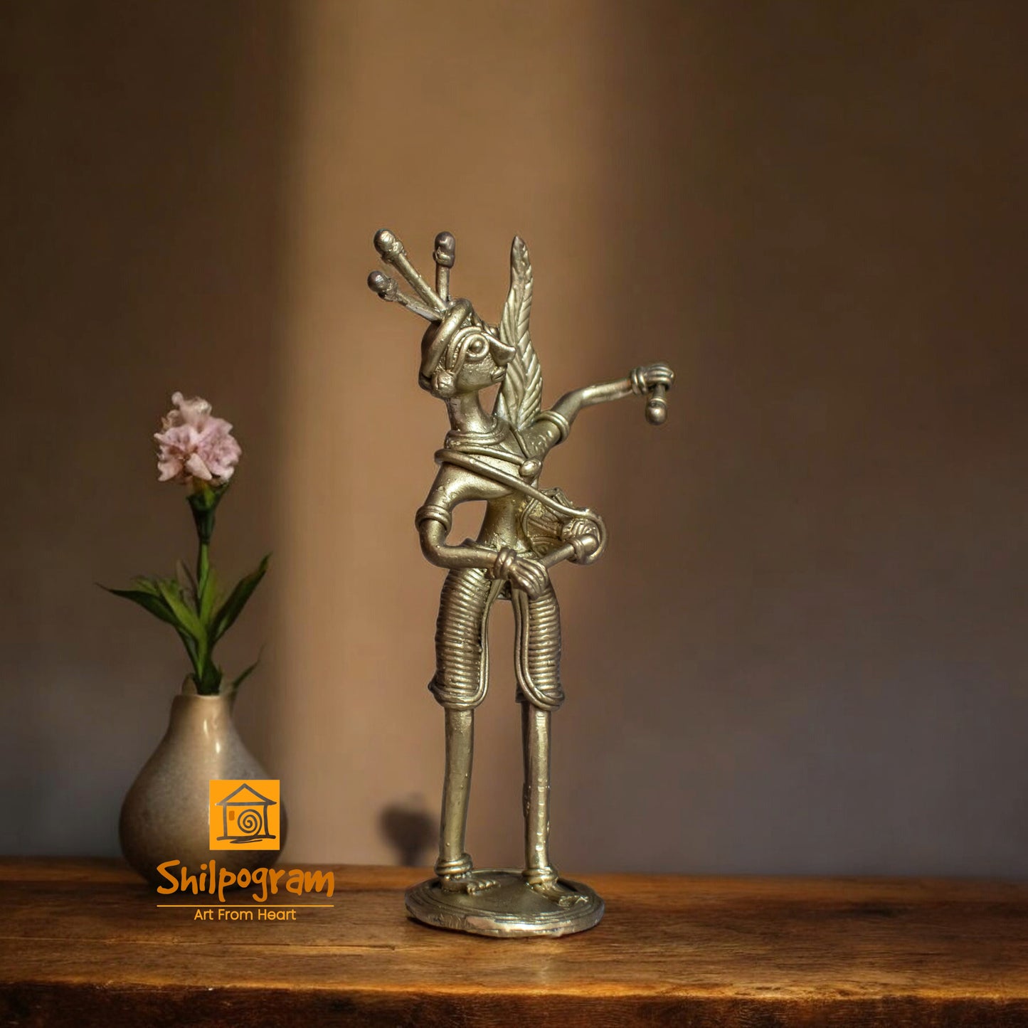 Dhokra Art Brass Metal Dhaki for Home Decor || D109