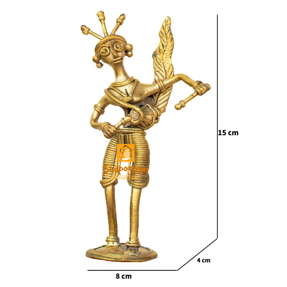 Dhokra Art Brass Metal Dhaki for Home Decor || D109