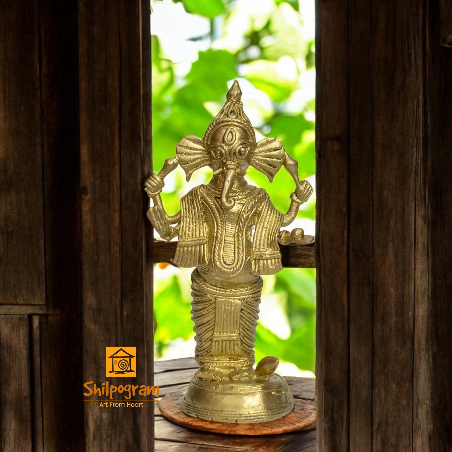 Dhokra Art Brass Metal Ganesh Decorative Showpiece || D137