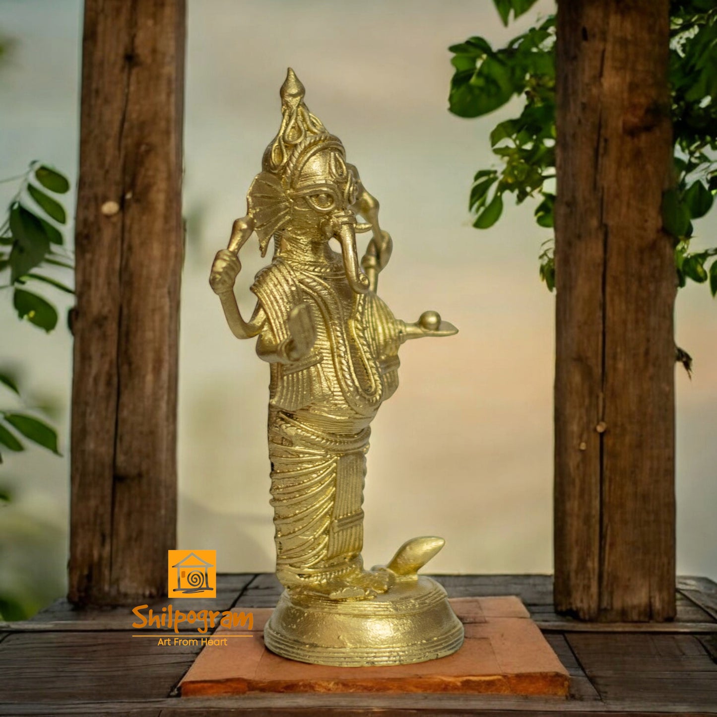 Dhokra Art Brass Metal Ganesh Decorative Showpiece || D137