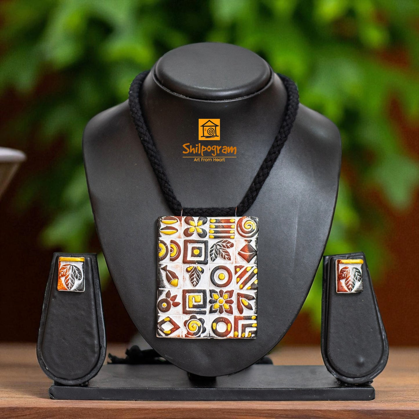 Handmade Terracotta Jewellery Set Inspired by Harappan Art || TRN165