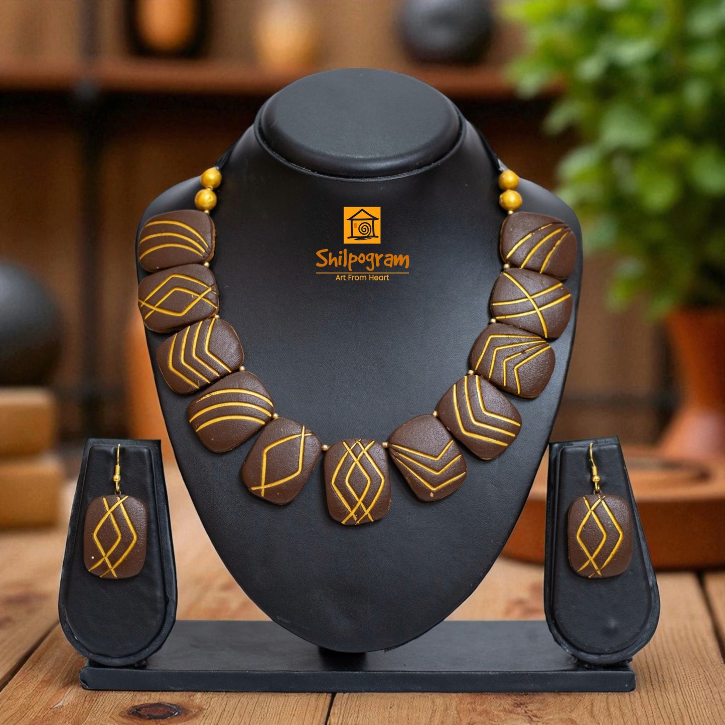 Handmade Terracotta Jewelry Set for Women TRN164