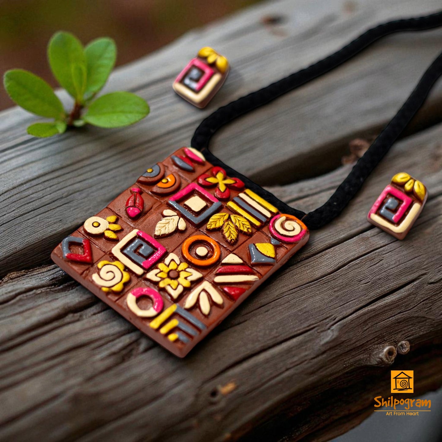 Handmade Terracotta Jewellery Set Inspired by Harappan Art || TRN165