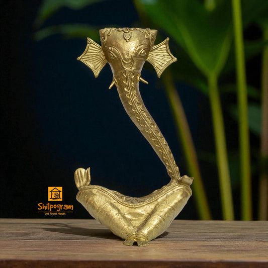Dhokra Art Brass Metal Ganesh Decorative Showpiece || D180