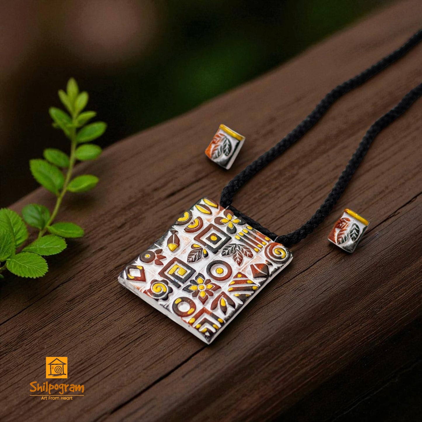 Handmade Terracotta Jewellery Set Inspired by Harappan Art || TRN165