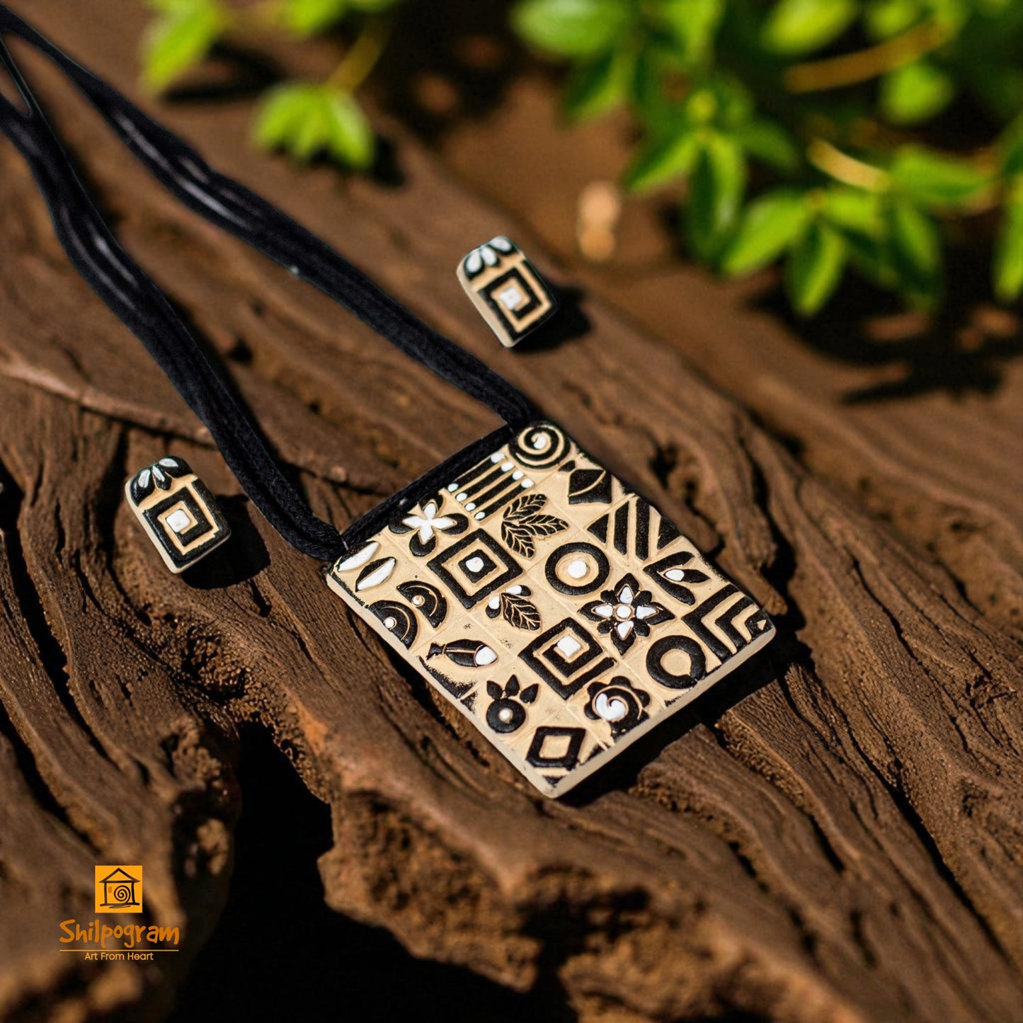 Handmade Terracotta Jewellery Set Inspired by Harappan Art || TRN165