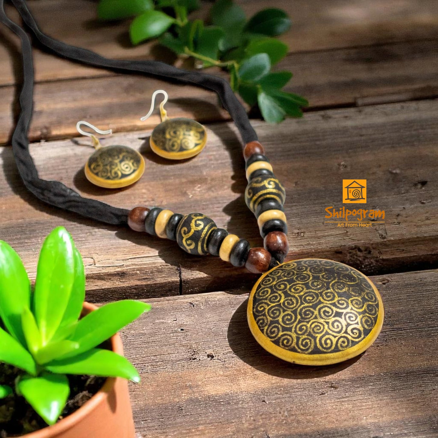 Handmade Terracotta Jewelry Set for Women TRN163