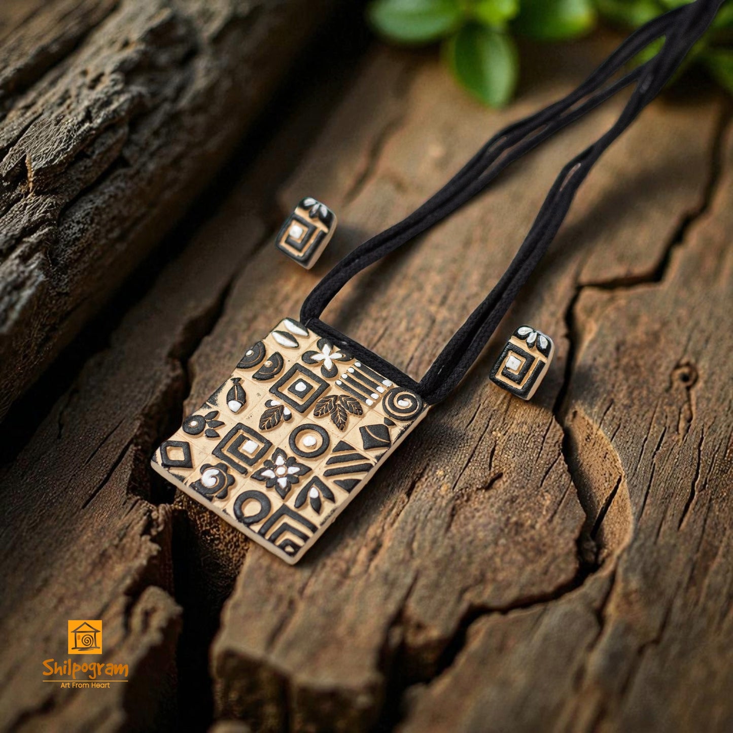 Handmade Terracotta Jewellery Set Inspired by Harappan Art || TRN165