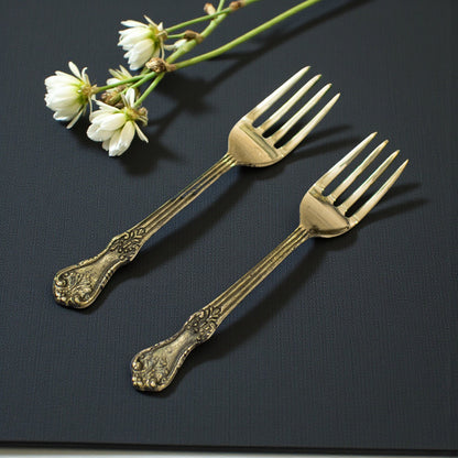 Brass Fork Tableware (Set of two) 7 inch DINSPN002