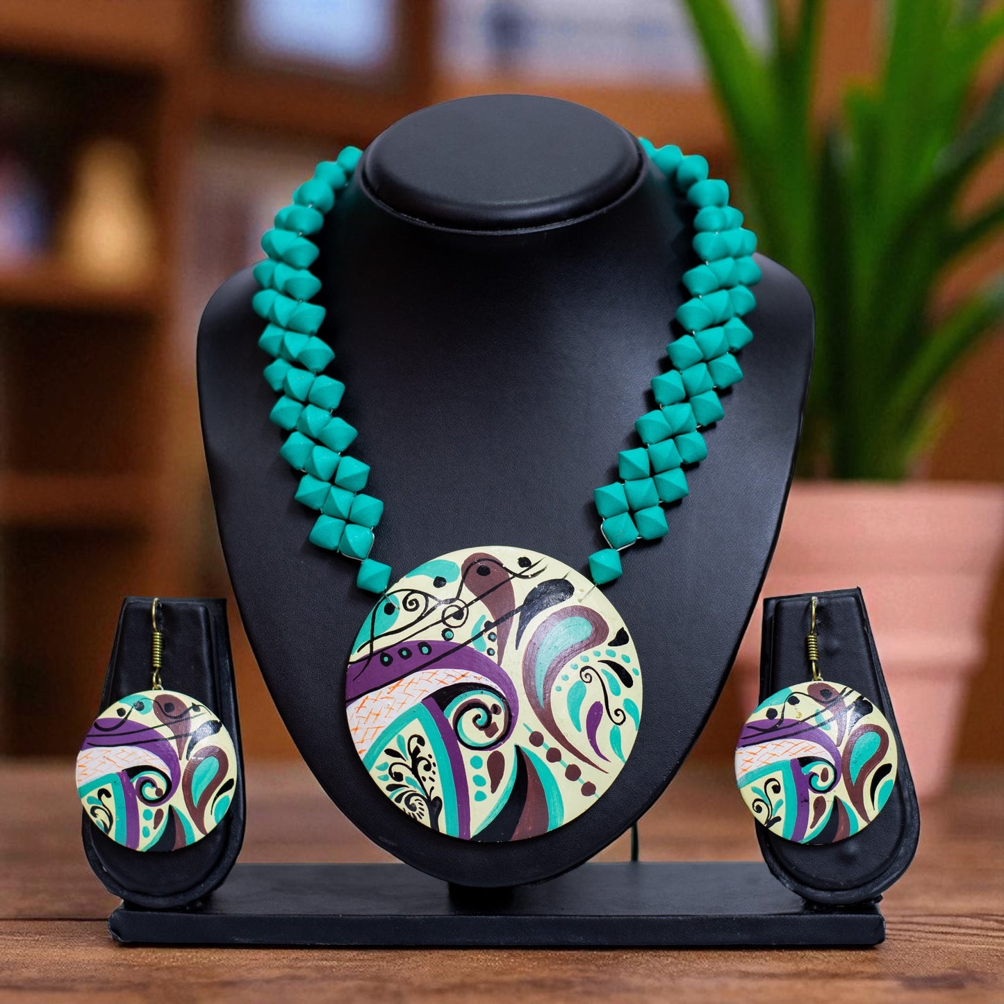 Handmade Terracotta Jewelry Set for Women TRN175