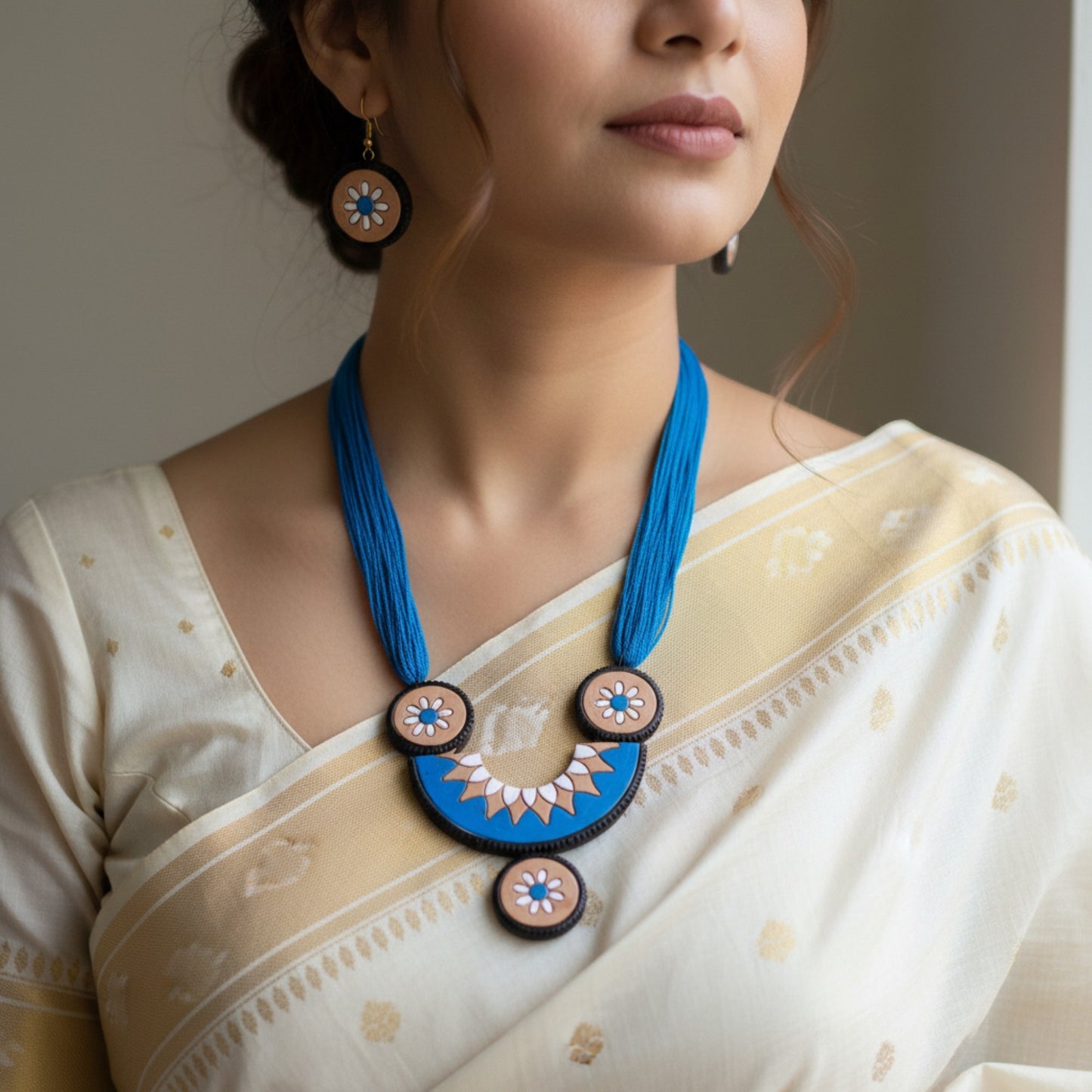 Handmade Terracotta Jewelry Set for Woman TRN108