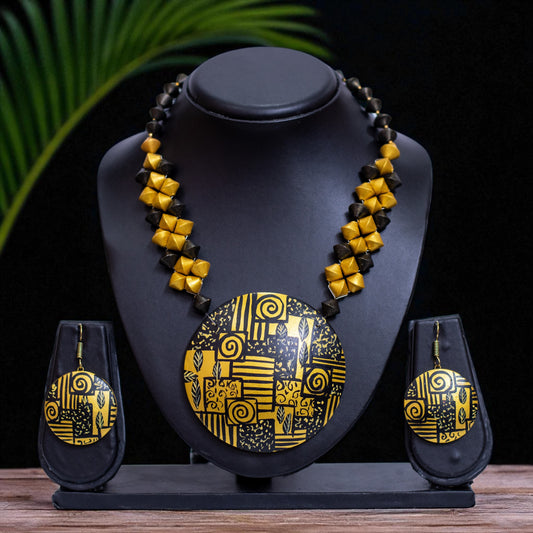 Handmade Terracotta Jewelry Set for Women TRN174
