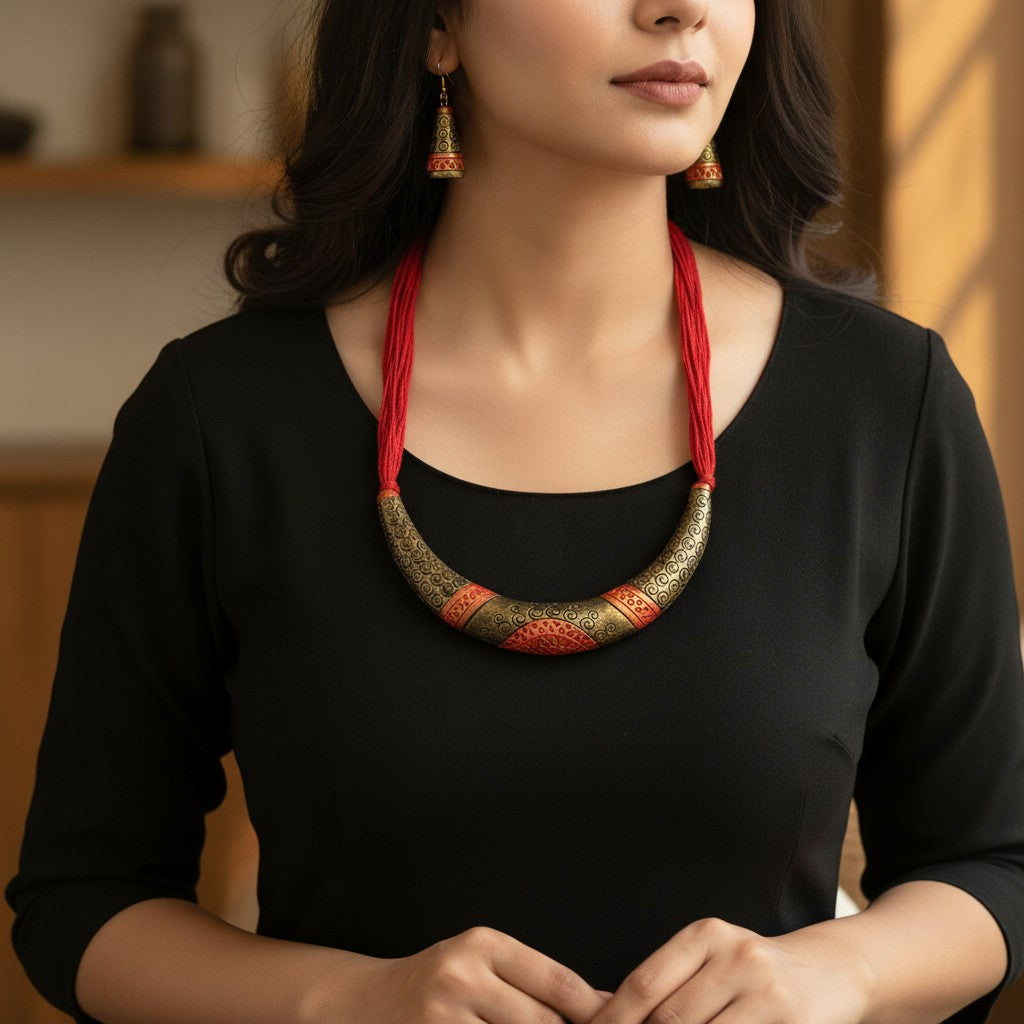 Handmade Terracotta Jewelry Set TR103