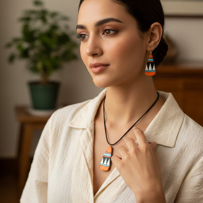 Handmade Terracotta Jewelry Set for Women TRN167