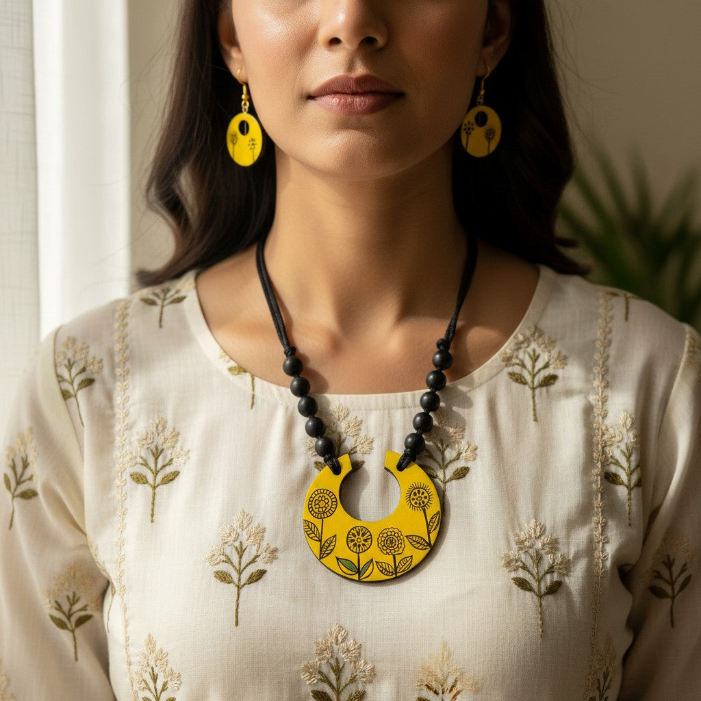 Handmade Terracotta Jewelry Set for Women TRN169