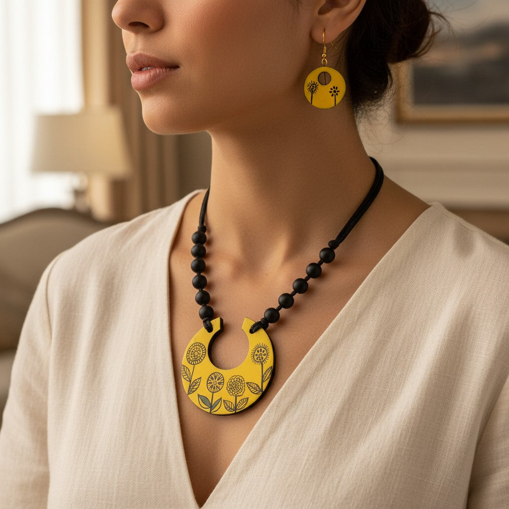 Handmade Terracotta Jewelry Set for Women TRN169