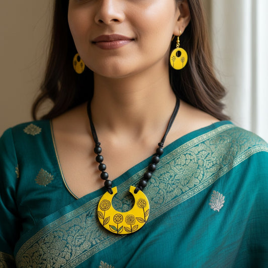Handmade Terracotta Jewelry Set for Women TRN169