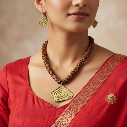 Dhokra Art Brass Metal Jewellery for Women D80