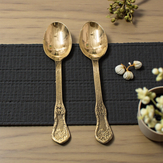 Brass Desert Spoon (Set of two) 7 inch DINSPN001D