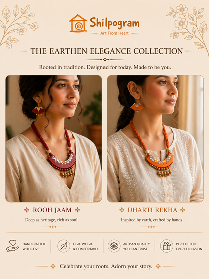Handmade Terracotta Jewelry Set for Woman TRN107