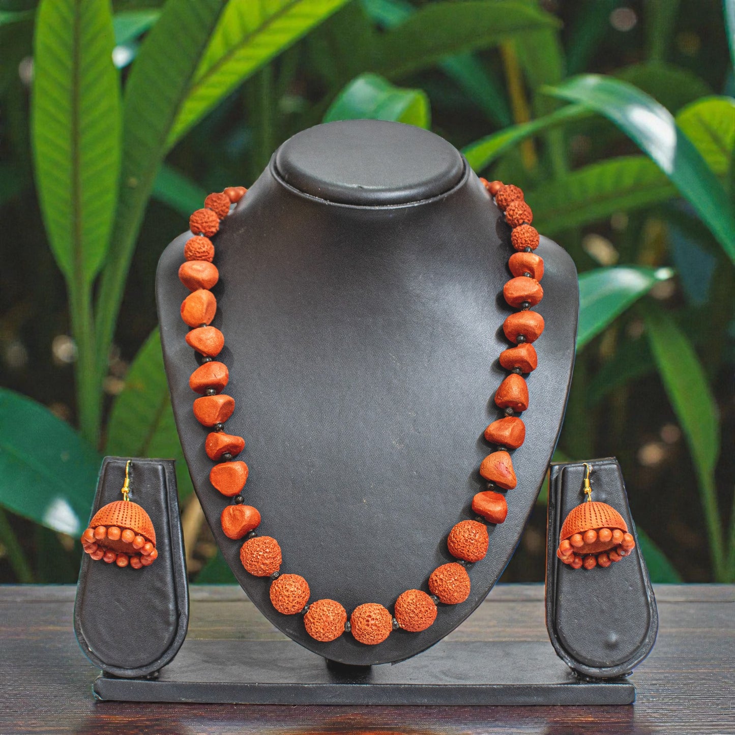 Handmade Terracotta Jewelry Set for Women TRN0176